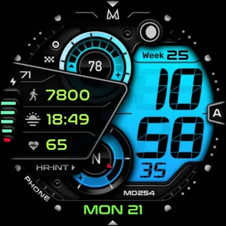 MD254 Digital watch face screenshot 12