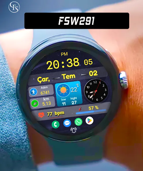 FSW291 Digital Watch face screenshot 3