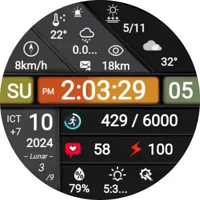 N-SPORT711 MultiNews WatchFace screenshot 12