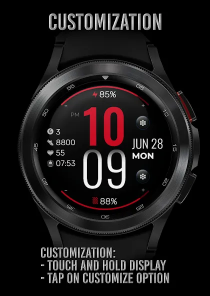 PW50 Digital Watch Face screenshot 7