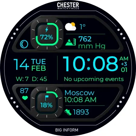 Chester Big inform watch face screenshot 20