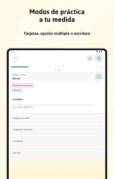 Español verbos y conjugaciones screenshot 16