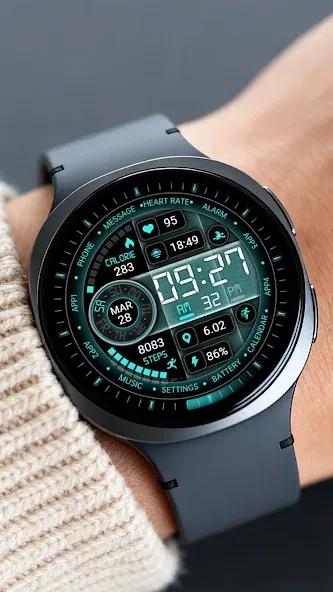 Blue Frosted Glass ZKin Watch screenshot 1
