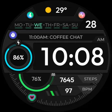 TVV Sport 5 Digital Watch Face screenshot 9
