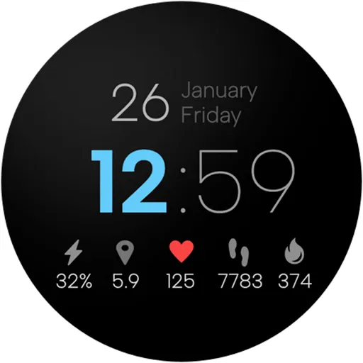 Minimal Watch Face Digital LX screenshot 18
