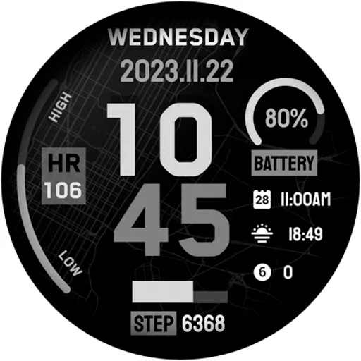 Minimal Sport Watch Face NY screenshot 18