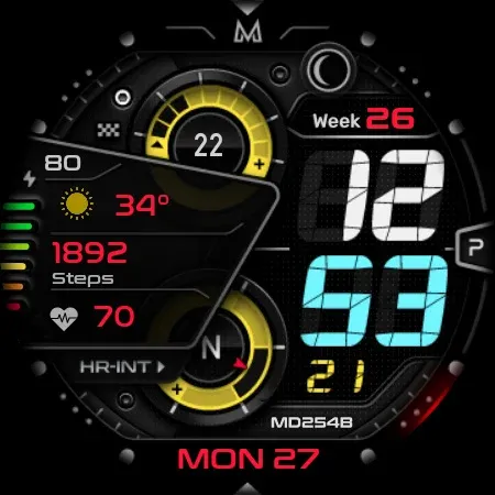 MD254B Digital watch face screenshot 29