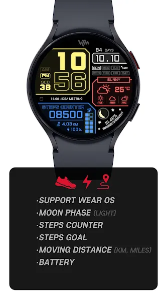 SamWatch Digital Neon 3 screenshot 2