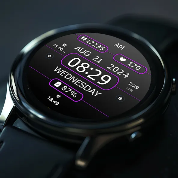 Key WF28 Digital Watch Face screenshot 7