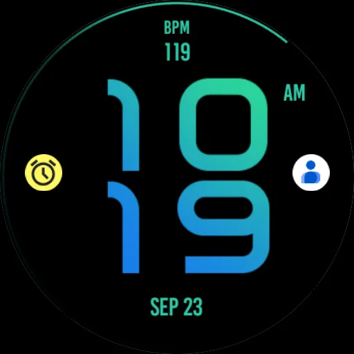 Stylish Tosca Blue Watch Face screenshot 5