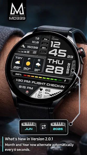 MD339 Digital watch face screenshot 3
