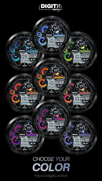 Glass Digital Watch Face screenshot 7