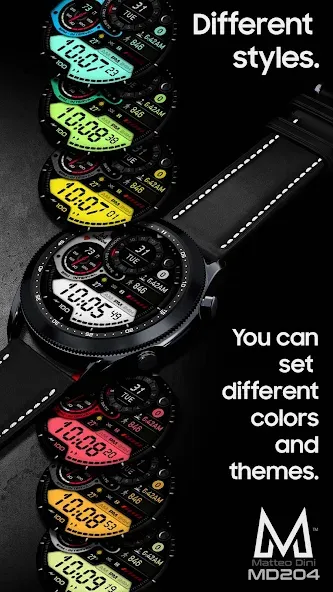 MD204 - Digital watch face screenshot 5