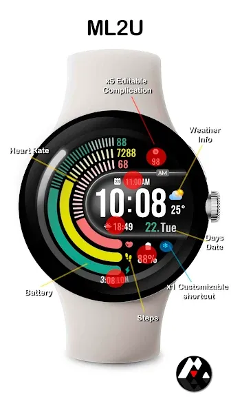 ML2U 184 Watch Face screenshot 2