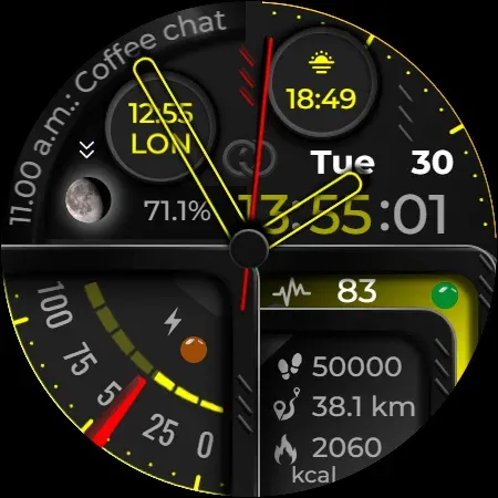 Digital Watch Face CUE101 screenshot 12