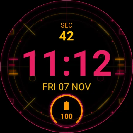 Digital Neon Watch Face screenshot 9