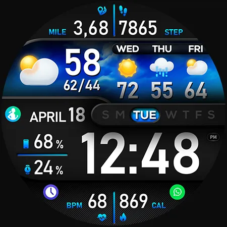 PER8 Digital Watch Face screenshot 40