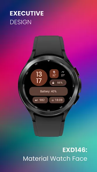EXD146: Material Watch Face screenshot 2
