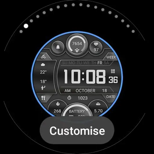 ZKin Watch Face Extremely Gray screenshot 44