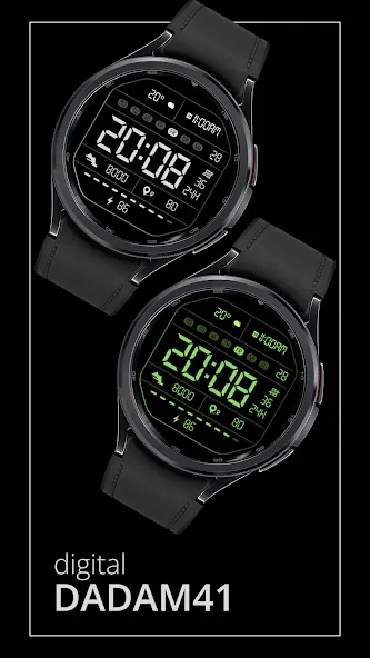 DADAM41: Retro LCD Watch Face screenshot 1