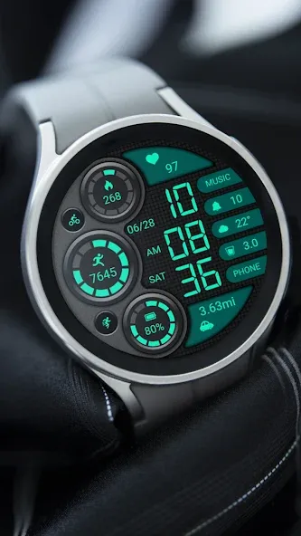 Retro Green ZKin Watch screenshot 2