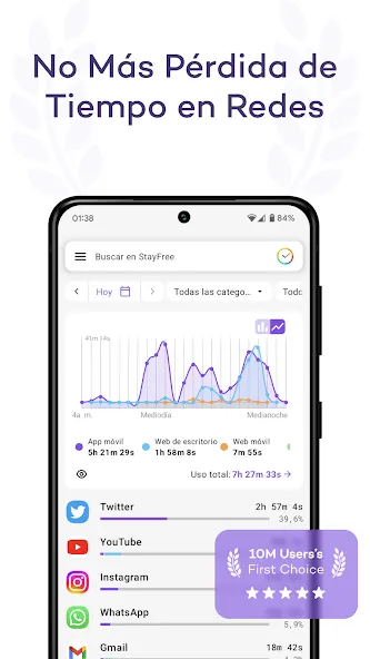 StayFree - Uso del teléfono screenshot 1