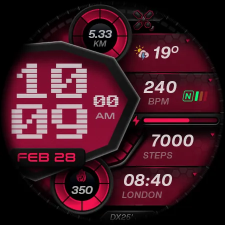 DX102 Digital Watch Face screenshot 12