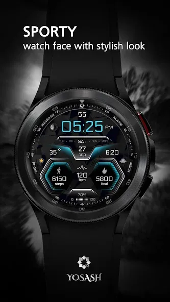 A385 Futuristic Face wear OS screenshot 1