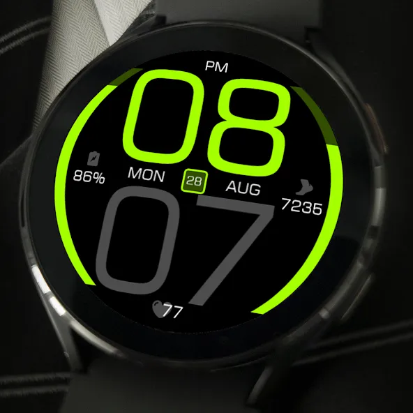 Key077 Futuristic Watch Face screenshot 5