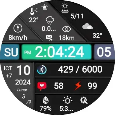 N-SPORT711 MultiNews WatchFace screenshot 16