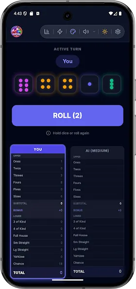 Neon Yahtzey Offline Edition screenshot 12