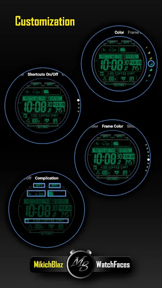 Digital Watch face MB397 screenshot 6