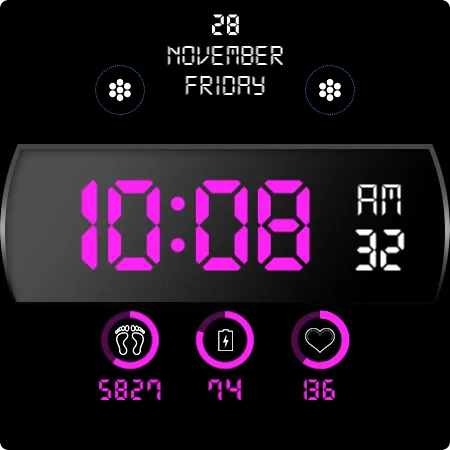 Key WF103 Digital Watch Face screenshot 32