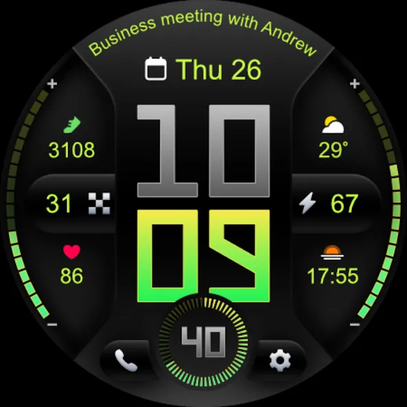 PRADO 76 Digital Watch Face screenshot 12