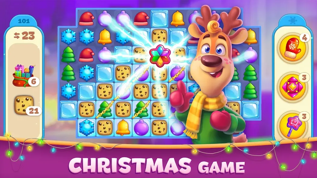 Christmas Sweeper 4 - Match 3 screenshot 1