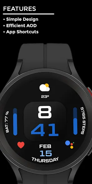 Night 50 - watch face screenshot 2