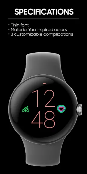 JHW Thin Plus: Watch face screenshot 2