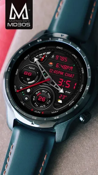 MD305 Analog watch face screenshot 5