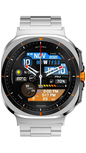 NTV508 - Hybrid W watch face screenshot 2