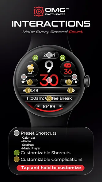 OMG 345 Digital Watch Face screenshot 5