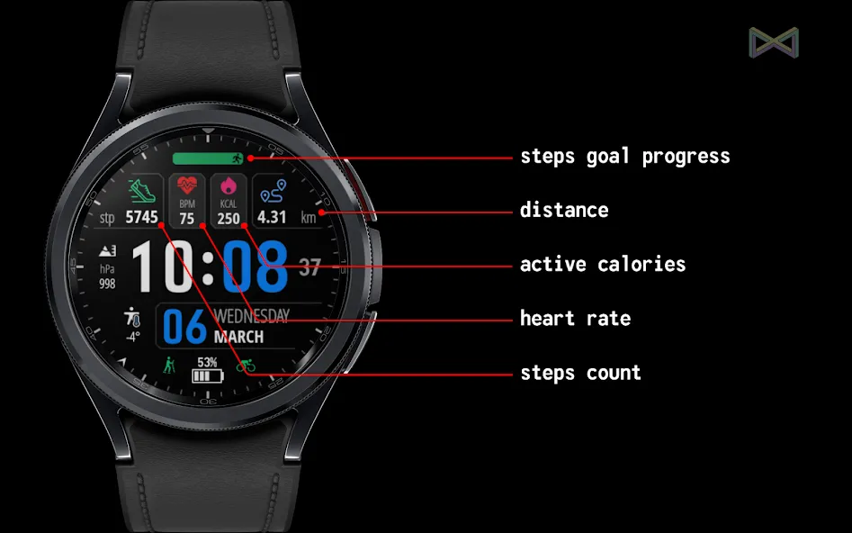 Activity Dash Watch Face screenshot 2