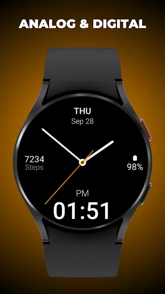 Minimal Hybrid Watch Face screenshot 3
