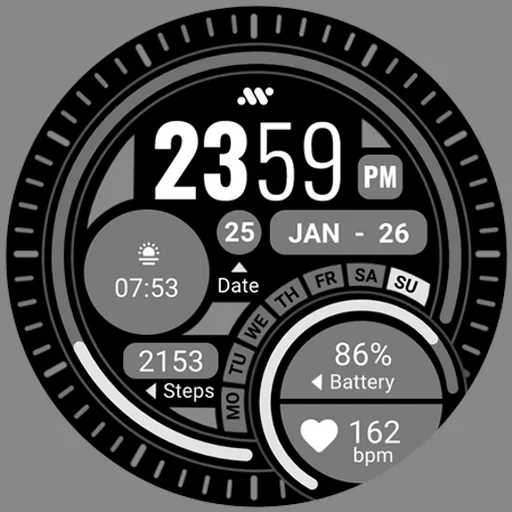 Digital Sport Watch face screenshot 13