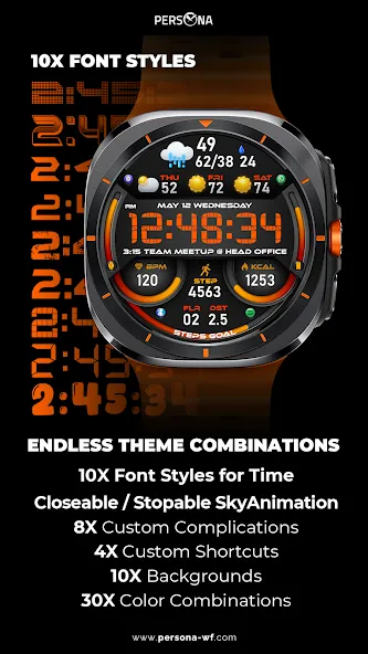 PER51 Digital Watch Face screenshot 2
