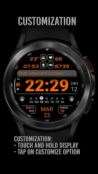 PW72 Sport Digi Watch Face screenshot 6