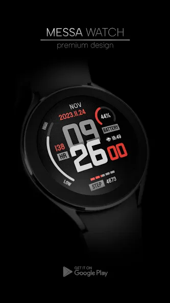 Minimal Digital Watch Face screenshot 1