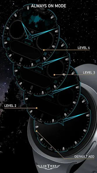 World Time Map Watchface 020 screenshot 5