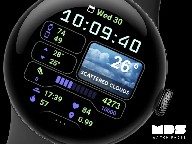 MDS01 Digital Watch Face screenshot 8