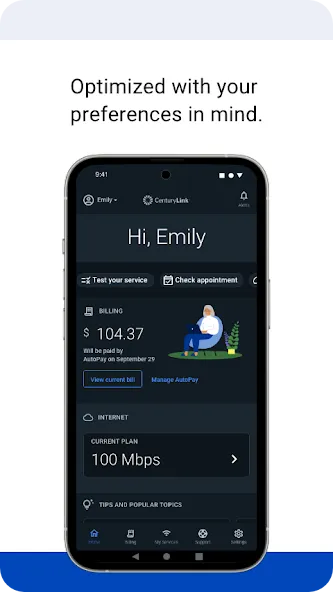 My CenturyLink screenshot 2