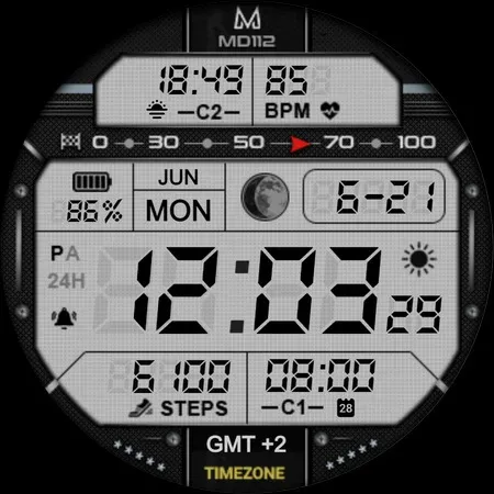 MD112 Digital watch face screenshot 9